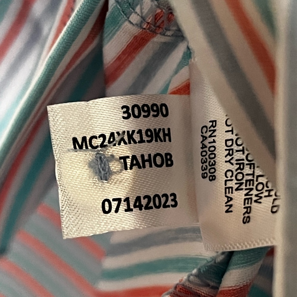 Peter Millar Blue and Orange Polo Shirt - Picture 9 of 11